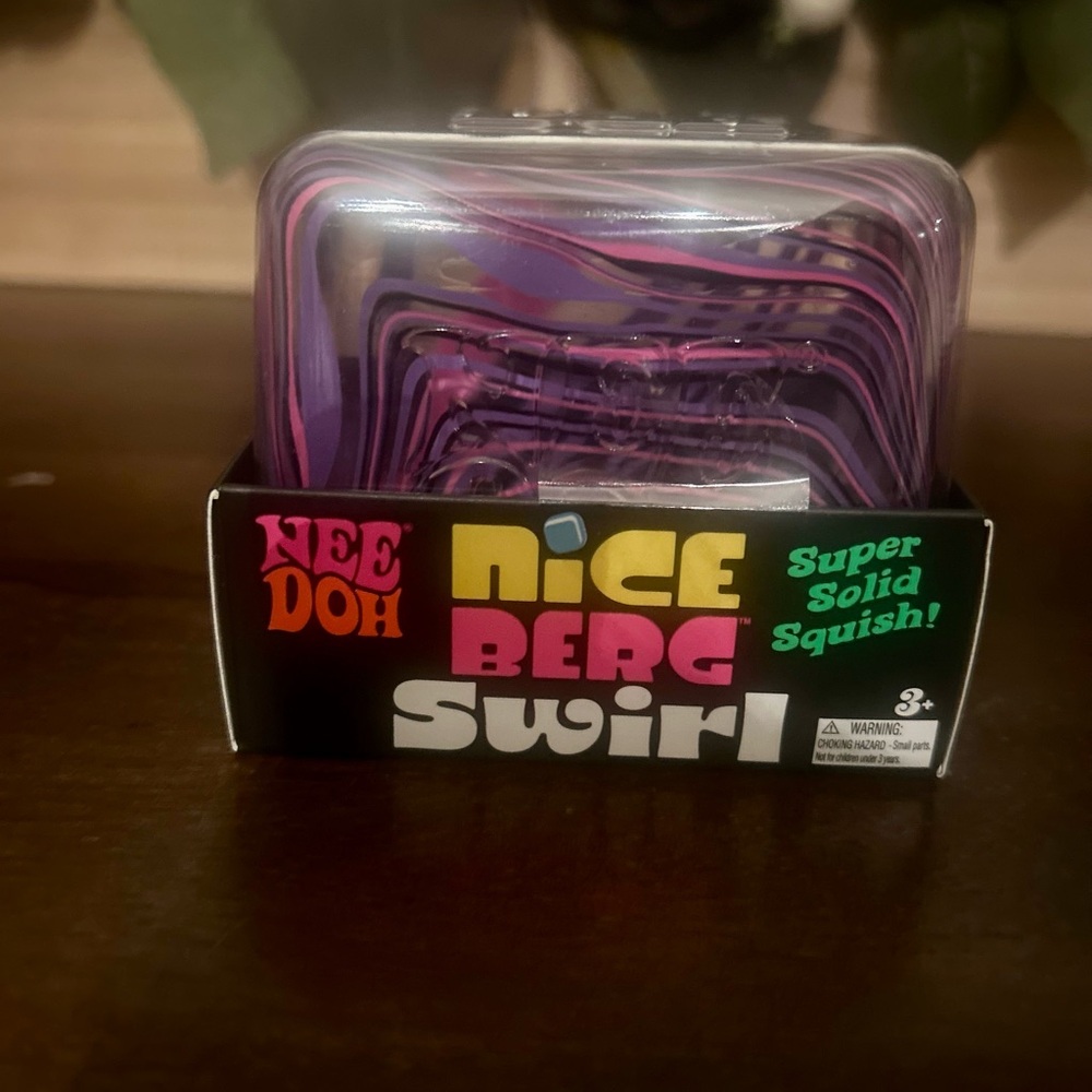 NeeDoh Nice Berg Swirl Squish Toy - Purple Pink Swirl